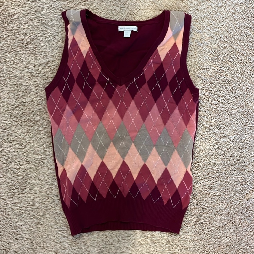 Pink/purple sweater vest